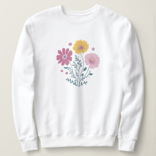 Niedliche Wasserfarben Florals Sweatshirt