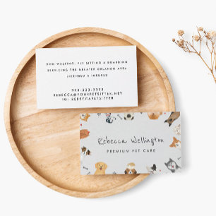 Niedliche Wasserfarben Haustiere Haustiere Haustie Visitenkarte