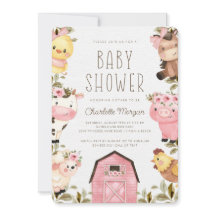 Niedliche Wasserfarbenfarm Tiere Barnyard Baby Dus