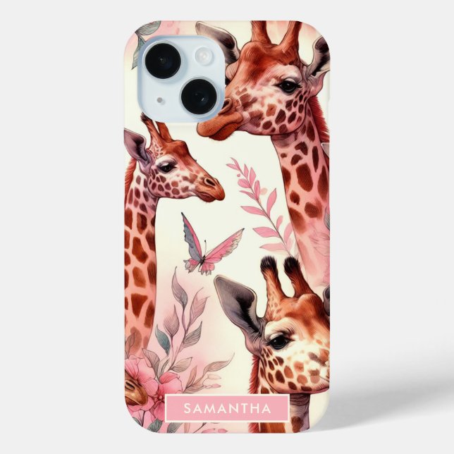 Niedliche WasserfarbenGiraffe Case-Mate iPhone Hülle (Rückseite)