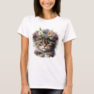 Niedliche Wasserfarbenkatze T-Shirt
