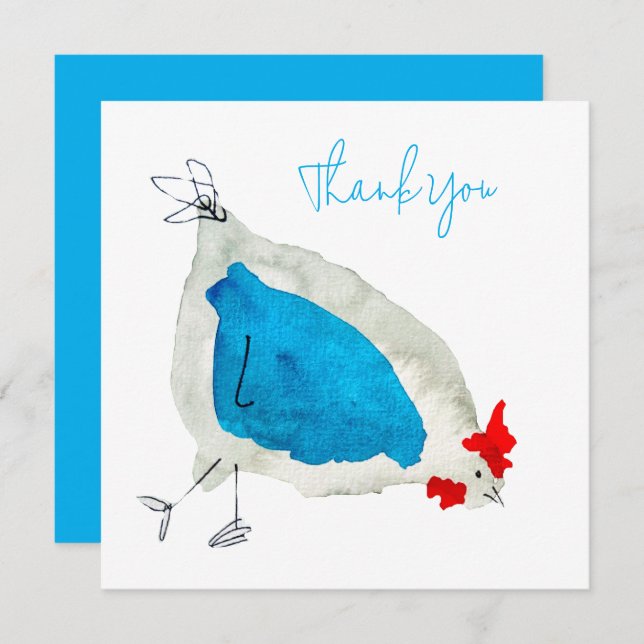 Niedliche Wasserfarbenkunst Mitteilungskarte (Vorne/Hinten)