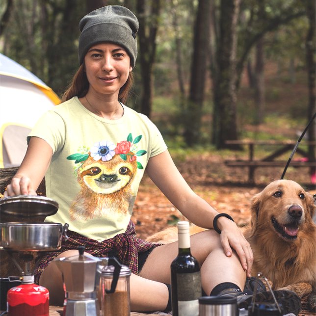 Niedliche Wasserfarbenlot mit einem Kranz von Blum T-Shirt (Von Creator hochgeladen)