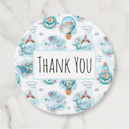 Niedliche Wasserfarbenmuster Whale Geburt Geschenkanhänger