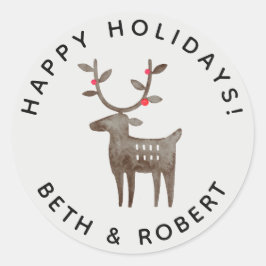 Niedliche Wasserfarbenreiniger | Rauch weiß - Farb Runder Aufkleber