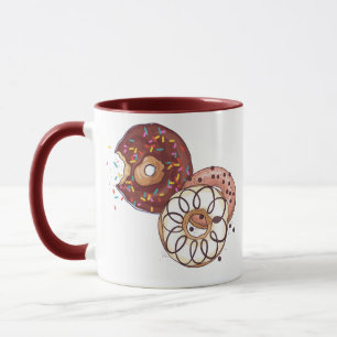 Niedliche Wasserfarbenschokolade Glasierte Sprinkl Tasse