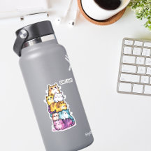 Niedliche Wasserfarbkatzen, Katze Lady, Minimalist