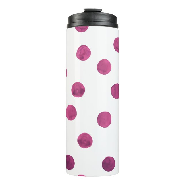 Niedliche Wasserfarbkreise. Art Rounds Texture. Fa Thermosbecher (Vorderseite)