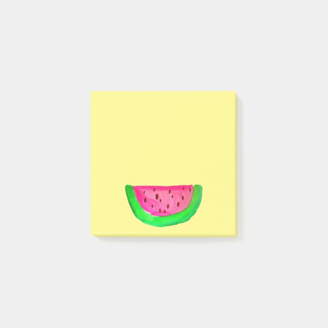Niedliche Wassermelone Aquarell Pop Kunst, Dichtun Post-it Klebezettel (Vorderseite)