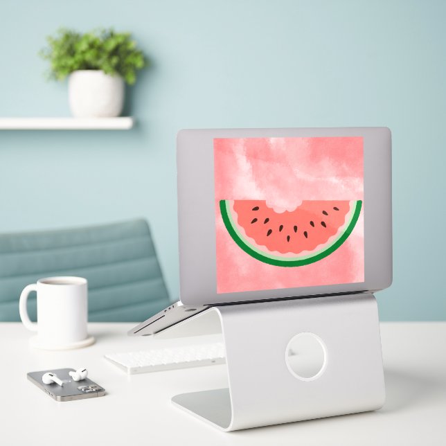 Niedliche Wassermelone Aufkleber (Laptop auf Schreibtisch)