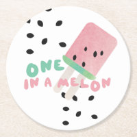 Niedliche Wassermelone in Melon Paper Pl