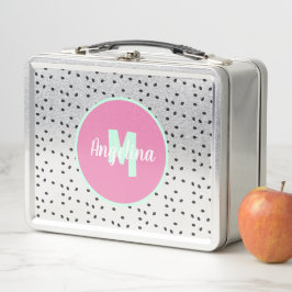 Niedliche Wassermelone Mit Monogramm Metallspeise  Metall Brotdose