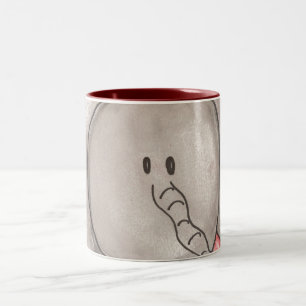 Niedliche Watercolor-Cartoon-Elefant-Kaffeetasse Zweifarbige Tasse