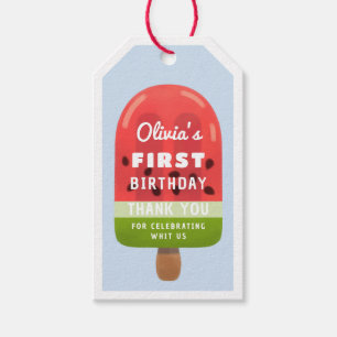 Niedliche Watermelon Popsicle Erste Geburtstagsges Geschenkanhänger