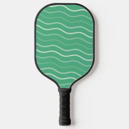 Niedliche Wavy Lines Stripes Green Pickleball Padd Schläger