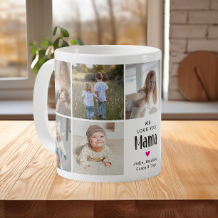 Niedliche "We Liebe You Mama" FotoCollage Kaffeetasse