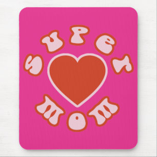 Niedliche weibliche u. Girly Mamas: SuperMama + Mousepad