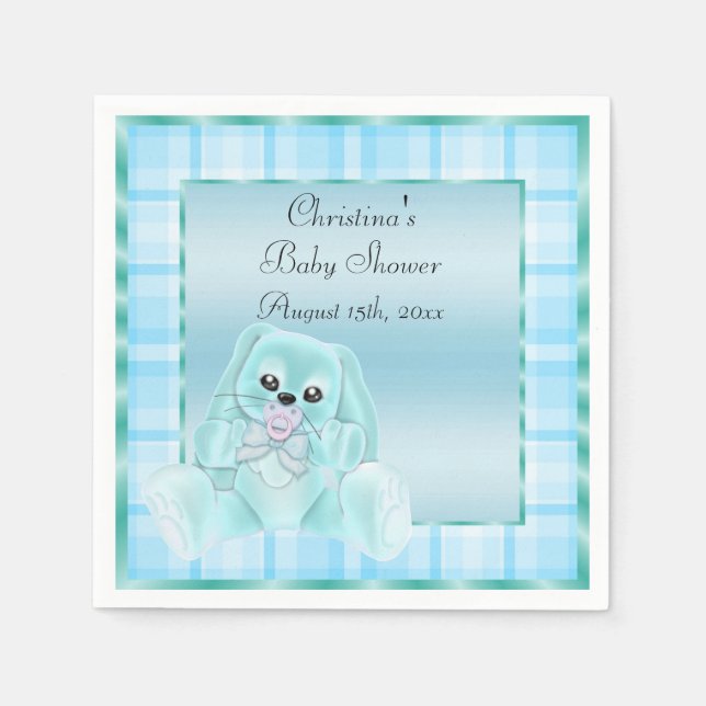 Niedliche weiche aquamarine schlaffe serviette (Vorderseite)