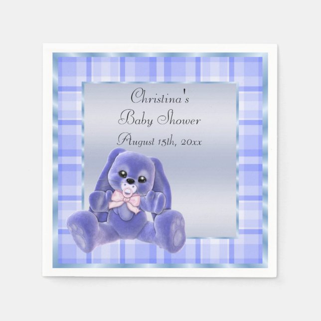 Niedliche weiche blaue schlaffe serviette (Vorderseite)