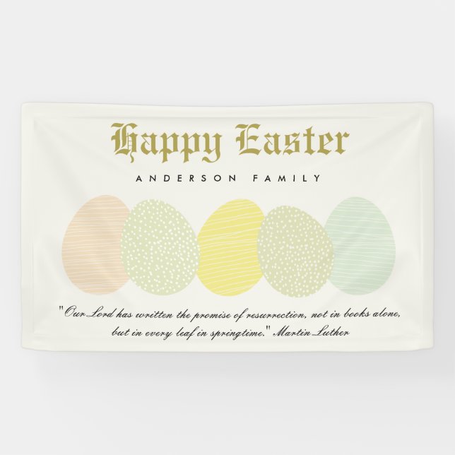 NIEDLICHE WEICHE SUBTLE PASTEL EASTER EIER PERSONA BANNER (Horizontal)