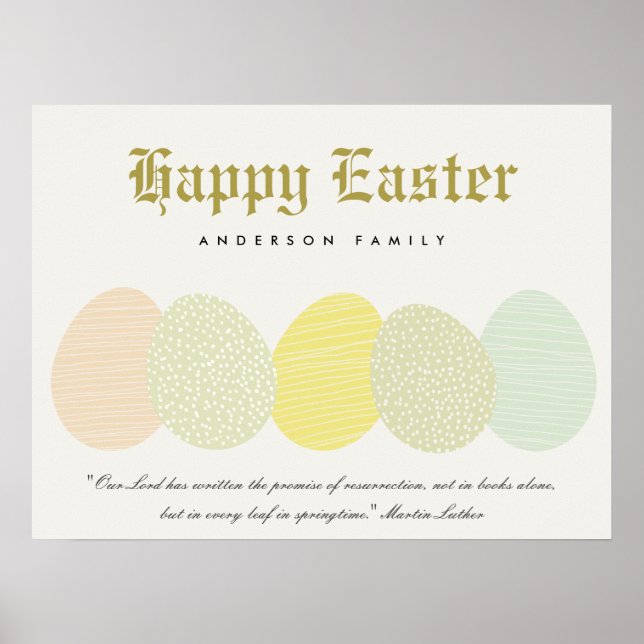 NIEDLICHE WEICHE SUBTLE PASTEL EASTER EIER PERSONA POSTER (Vorne)