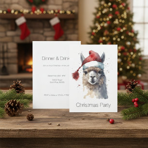 Niedliche Weihnachten Alpaca, Brauch Einladung