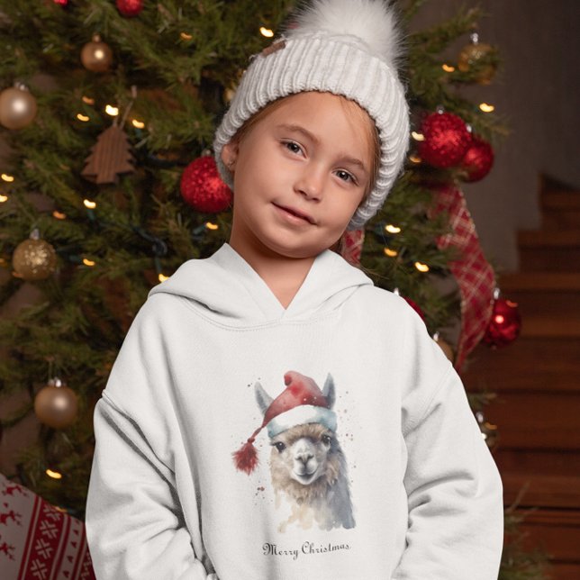Niedliche Weihnachten Alpaca, Brauch Hoodie (Von Creator hochgeladen)