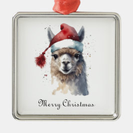 Niedliche Weihnachten Alpaca, Brauch Ornament Aus Metall