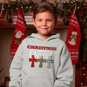 Niedliche Weihnachten beginnt mit Christus Religiö Hoodie