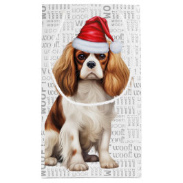 Niedliche Weihnachten Cavalier Dog Holiday Wood Wo Kleine Geschenktüte