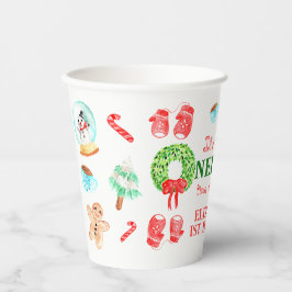 Niedliche Weihnachten Der schönste Geburtstag Pappbecher