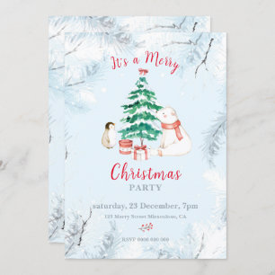 Niedliche Weihnachten Einladung