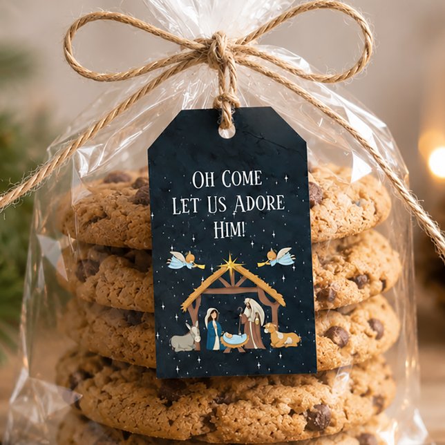 Niedliche Weihnachten Geschenkanhänger (Cute Nativity Christmas Gift Tags)