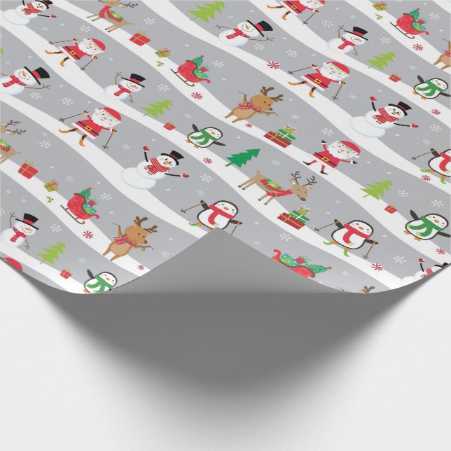 Niedliche Weihnachten Geschenkpapier (Ecke)