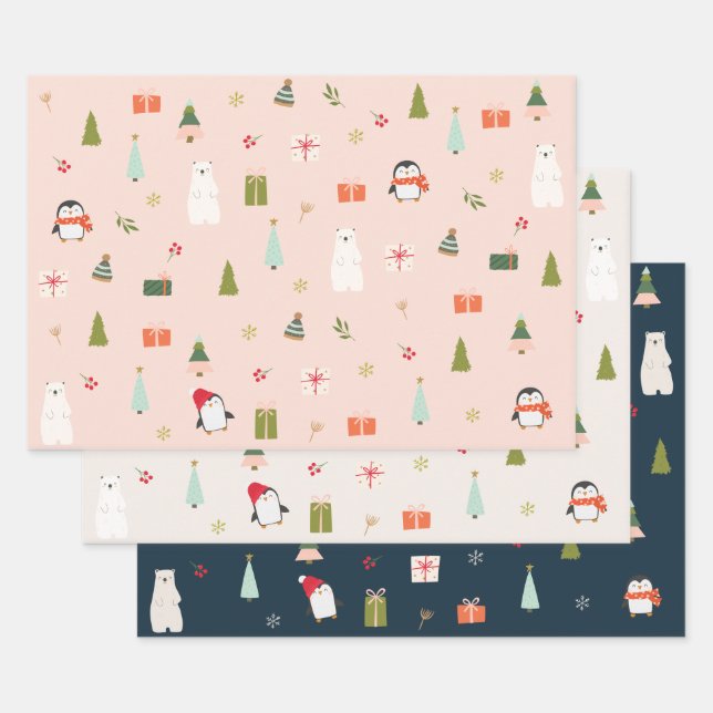 Niedliche Weihnachten Geschenkpapier Set (Set)
