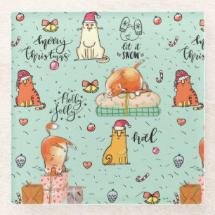 Niedliche Weihnachten Glasuntersetzer