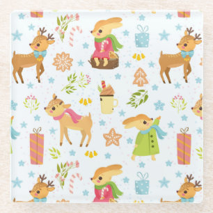 Niedliche Weihnachten Glasuntersetzer