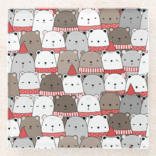 Niedliche Weihnachten Glasuntersetzer