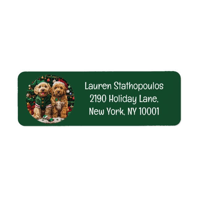 Niedliche Weihnachten Goldendoodle Welpen Hunde (Vorne)