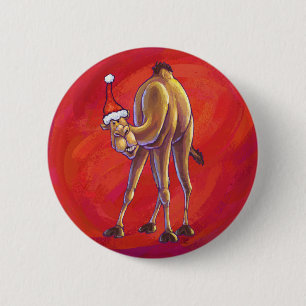 Niedliche Weihnachten in Camel Button