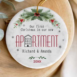 Niedliche Weihnachten in unserem neuen Apartment Keramik Ornament