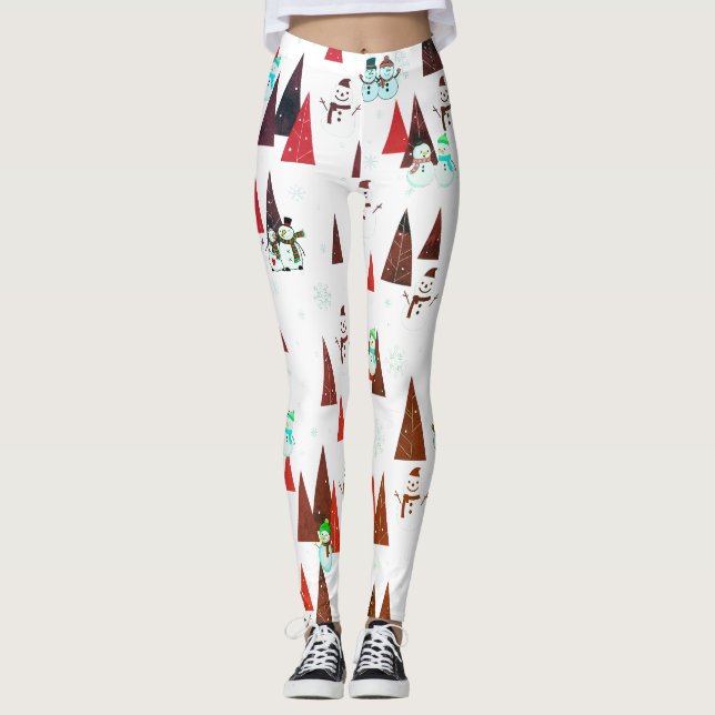 Niedliche Weihnachten Leggings (Vorderseite)