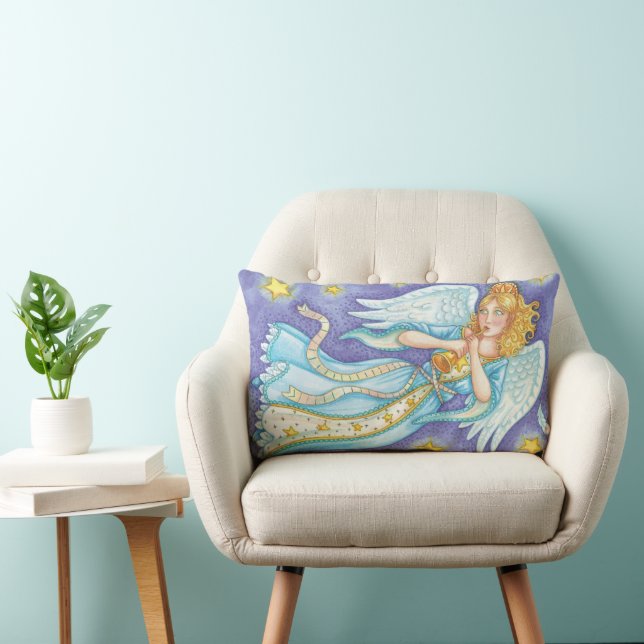 Niedliche Weihnachten, Musiker Engel spielen ihr H Lendenkissen (Stuhl )