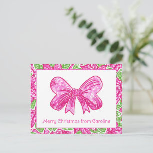 Niedliche Weihnachten Pink & Green Bow