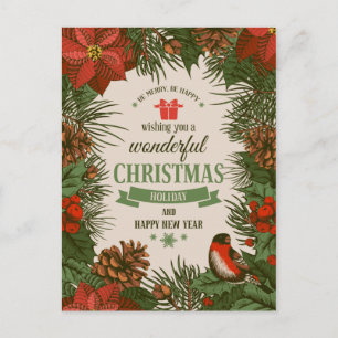 Niedliche Weihnachten Postkarte