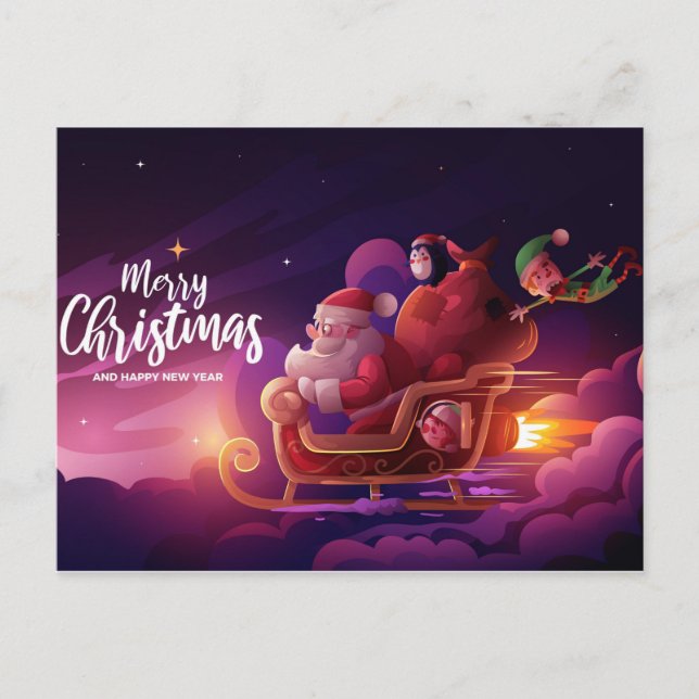 Niedliche Weihnachten Postkarte (Vorderseite)
