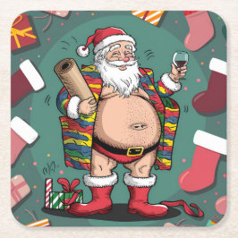 Niedliche Weihnachten Rechteckiger Pappuntersetzer