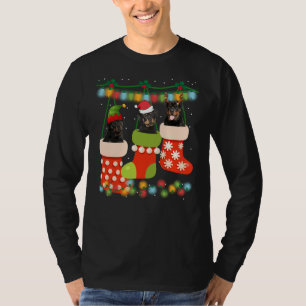 Niedliche Weihnachten Rottweiler Sock Xmas Reindei T-Shirt