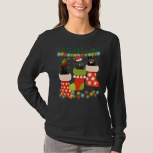 Niedliche Weihnachten Rottweiler Sock Xmas Reindei T-Shirt