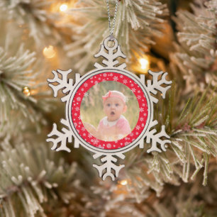 Niedliche Weihnachten Schneeflocken Zinn-Ornament